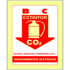 Placa De Sinalização Tamanho:60x40 Extintor Bc (ps 1mm)
