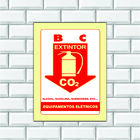 Placa De Sinalização Tamanho:60x40 Extintor Bc (ps 1mm)