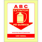 Placa De Sinalização Tamanho 10x14 Extintor Abc (ps 1mm)
