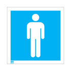 Placa De Sinalização Wc Masculino 20x20cm Brcontroll