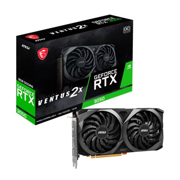 Placa De Video 8gb Rtx3050 Pci E Msi 128bits Ddr6 Ventus 2x
