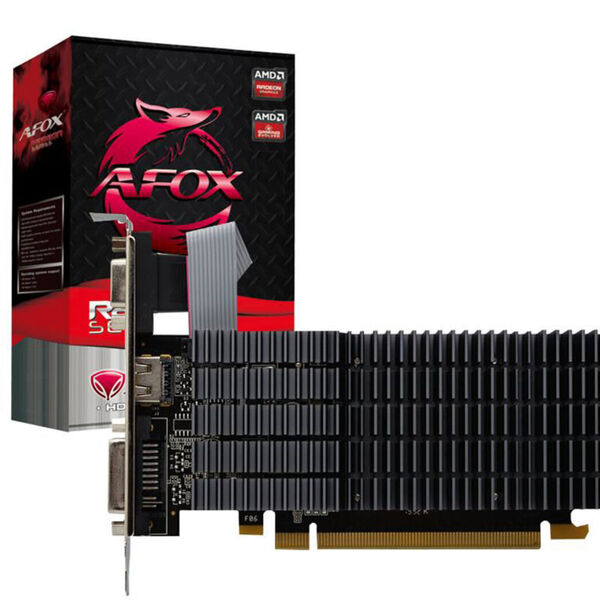Placa De Video Afox Amd Radeon R5 230 1gb Ddr3 64 Bit Lp Heat