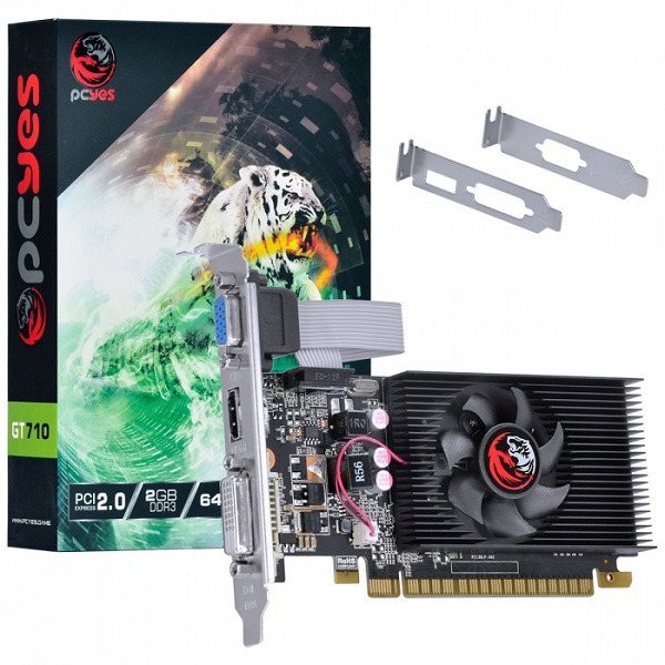 Placa De Video Nvidia Geforce Gt 710 2gb Ddr3 64 Bits Low Pro