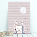 Placa Decoração Escandinava MDF Coelho 30x40cm