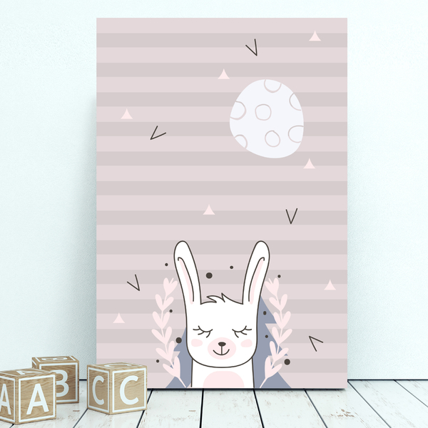 Placa Decoração Escandinava MDF Coelho 30x40cm