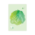 Placa Decoração Minimalista Safari Gorila Verde 20x30cm