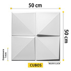 Placa Decorativa 3d Para Parede Revestimento 50x50 Fachada