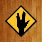 Placa Decorativa  Saudação Vulcana