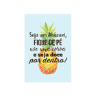 Placa Decorativa Abacaxi Frase MDF 20x30cm