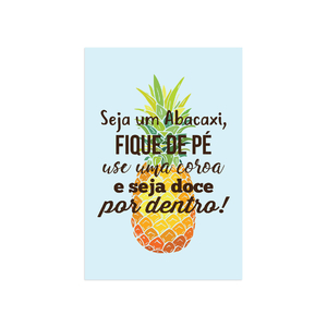Placa Decorativa Abacaxi Frase Mdf 30x40cm Leroy Merlin
