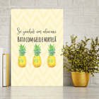 Placa Decorativa Abacaxi Hortelã MDF 30x40cm