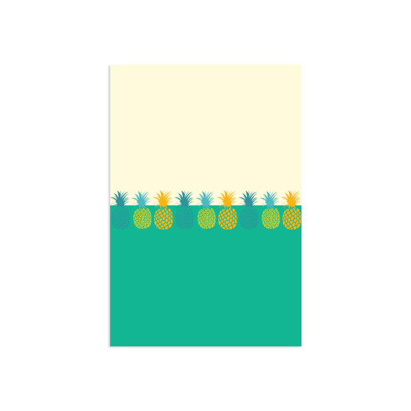 Placa Decorativa Abacaxis Meio a Meio 30x40cm