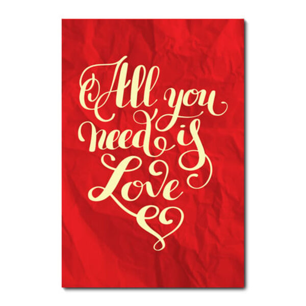 Placa Decorativa - All You Need Is Love - 1716plmk
