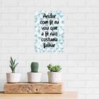 Placa Decorativa Andar Com Fé Eu Vou 18x27cm