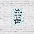 Placa Decorativa Andar Com Fé Eu Vou 18x27cm