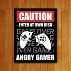 Placa Decorativa Angry Gamer (v2)