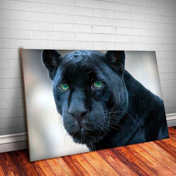 Placa Decorativa Animais 12 Pantera Mdf 30x45cm