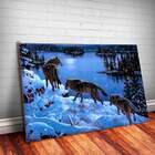 Placa Decorativa Animais 49 Lobos Mdf 30x45cm