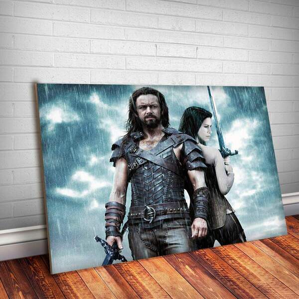 Placa Decorativa Anjos Da Noite 4 Lucian E Sonja Mdf 30x45cm