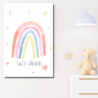 Placa Decorativa Arco-iris Baby 30x45 P/ Amb
