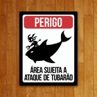 Placa Decorativa Ataque De Tubarão