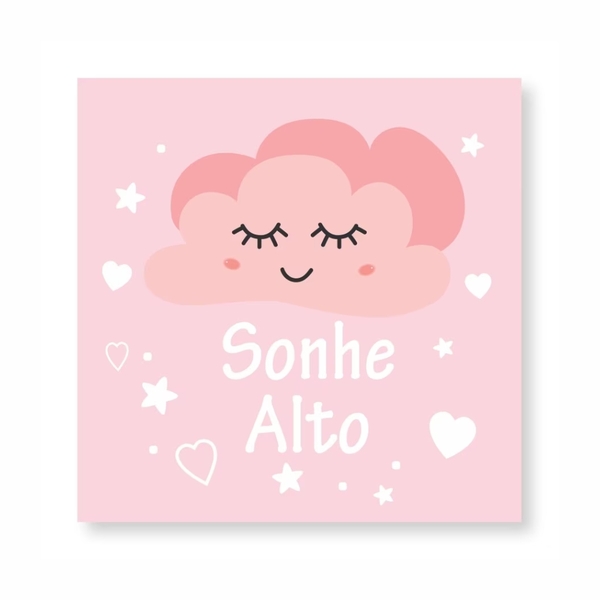 Placa Decorativa Baby Sonhe Alto Rosa