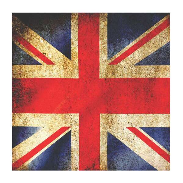 Placa Decorativa Bandeira 25x25 Cm Preto