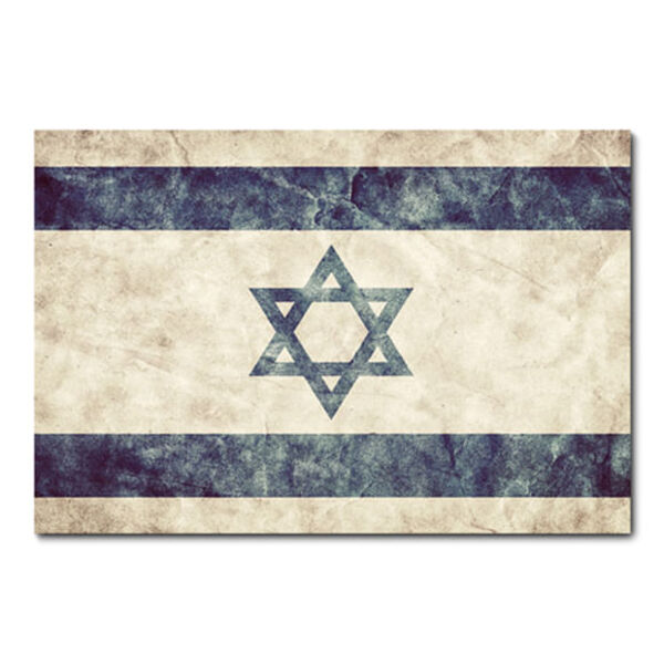 Placa Decorativa - Bandeira Israel - 0311plmk