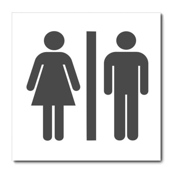 Placa Decorativa - Banheiro Feminino E Masculino - 2014plmk