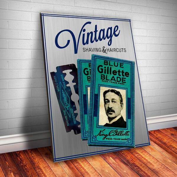 Placa Decorativa Barbearia 17 Vintage Mdf 20x30cm