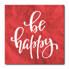 Placa Decorativa - Be Happy - 1886plmk
