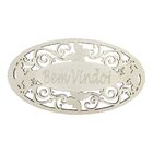 Placa Decorativa Bem Vindo Com Arabesco 22x12 Mdf 3mm Branco