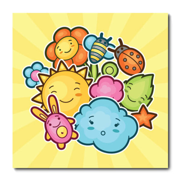 Placa Decorativa - Bichinhos - Infantil - 1552plmk