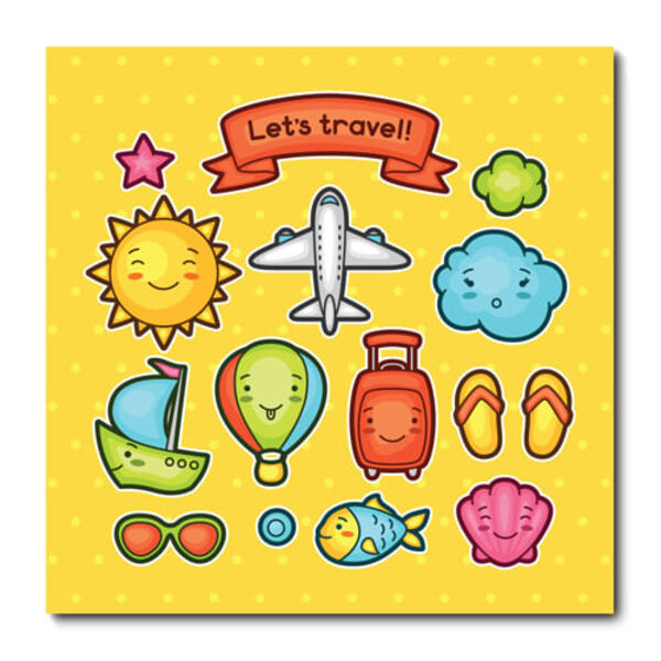 Placa Decorativa - Bichinhos - Viagem - Infantil - 1554plmk