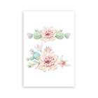 Placa Decorativa Cacto Flores MDF 30x40cm