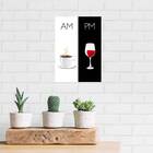 Placa Decorativa Café Vinho 18x27cm