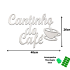 Placa Decorativa Cantinho Do Café Branco