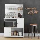 Placa Decorativa Cantinho Do Café Mdf Natural [f031]