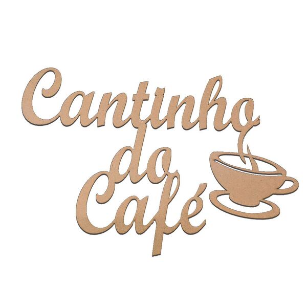 Placa Decorativa Cantinho Do Café Mdf Natural [f031]