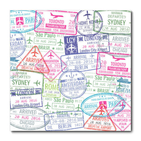 Placa Decorativa - Carimbos Passaporte - 1771plmk