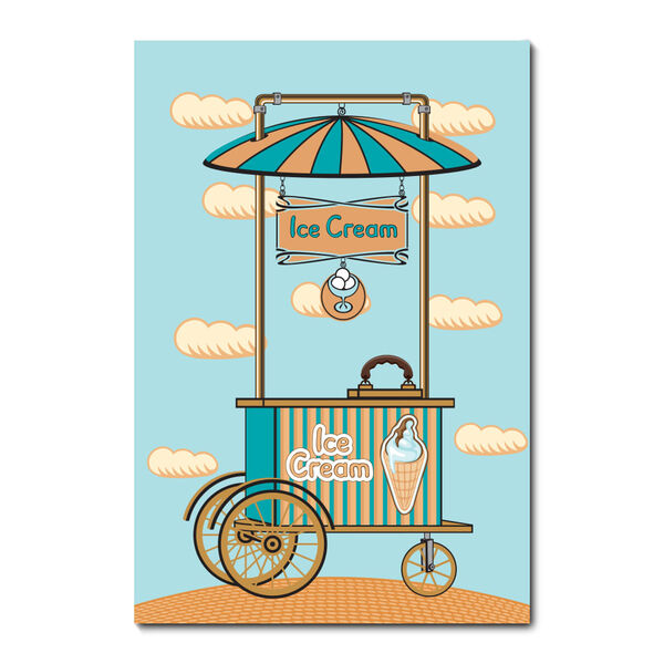 Placa Decorativa - Carrinho De Sorvete - 1318plmk