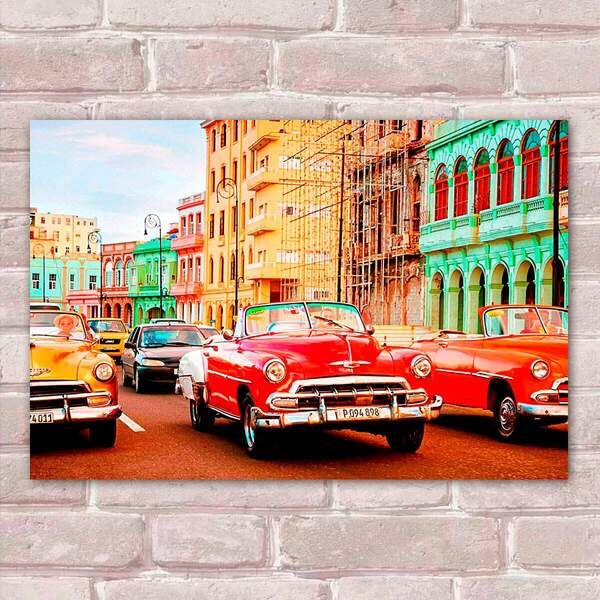 Placa Decorativa Carro Retrô 1 Mdf 30x45cm