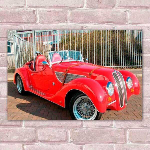 Placa Decorativa Carro Retrô 5 Mdf 20x30cm