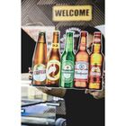 Placa Decorativa Cervejas Garrafas Beer Recorte 35x27 Cm