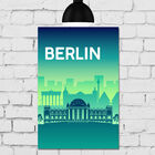 Placa Decorativa Cidades MDF Berlin 30x40cm