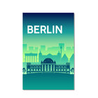 Placa Decorativa Cidades MDF Berlin 30x40cm