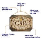 Placa Decorativa Com Corda Cantinho Do Café 22x30cm Mdf - Wp