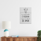 Placa Decorativa Frase Cozinha Pequena Com Amor Branco 20x29cm