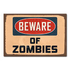 Placa Decorativa - Cuidado Zumbi - 0651plmk