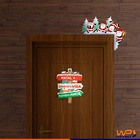 Placa Decorativa De Natal Com Neve Para Porta E Parede 37x29c